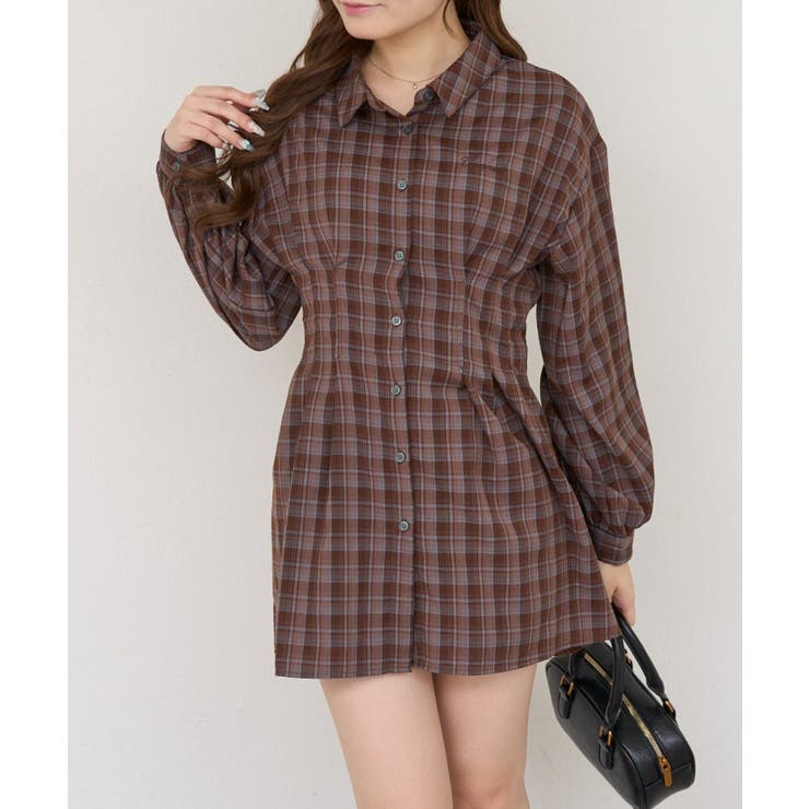 後ろレースアップシャツワンピース | RMAF　NICE CLAUP / OLIVE des OLIVE | 詳細画像11 