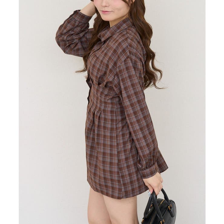 後ろレースアップシャツワンピース | RMAF　NICE CLAUP / OLIVE des OLIVE | 詳細画像13 