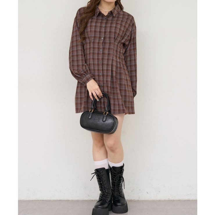 後ろレースアップシャツワンピース | RMAF　NICE CLAUP / OLIVE des OLIVE | 詳細画像15 