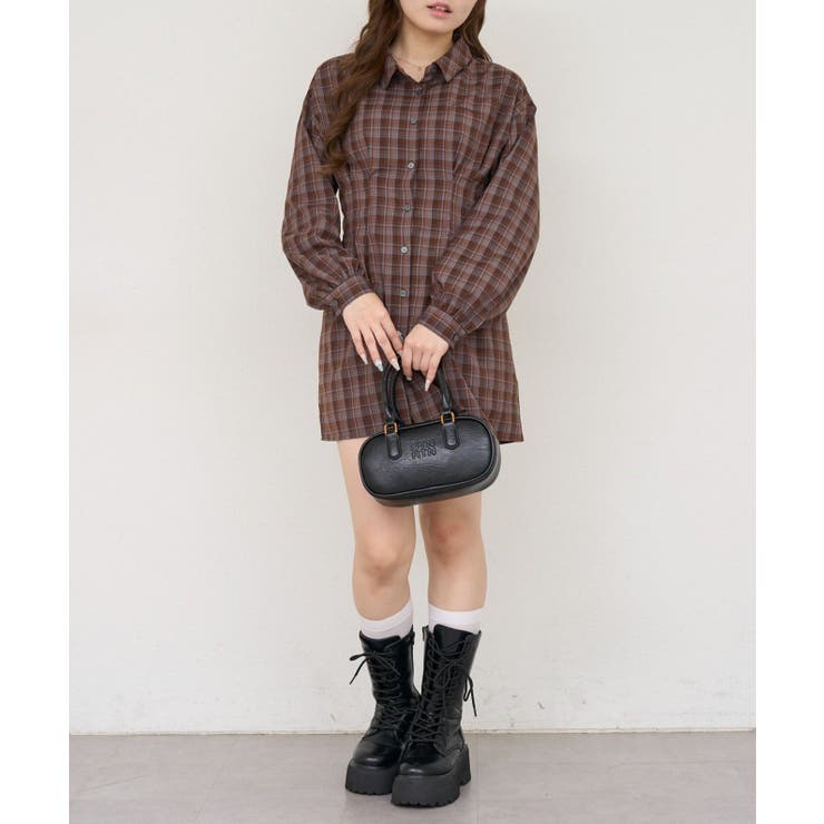 後ろレースアップシャツワンピース | RMAF　NICE CLAUP / OLIVE des OLIVE | 詳細画像16 
