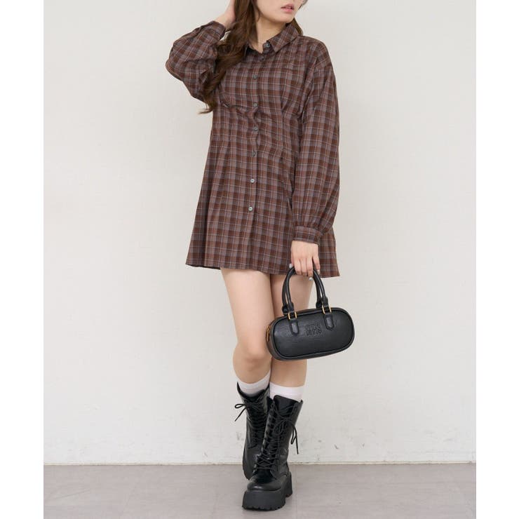 後ろレースアップシャツワンピース | RMAF　NICE CLAUP / OLIVE des OLIVE | 詳細画像17 