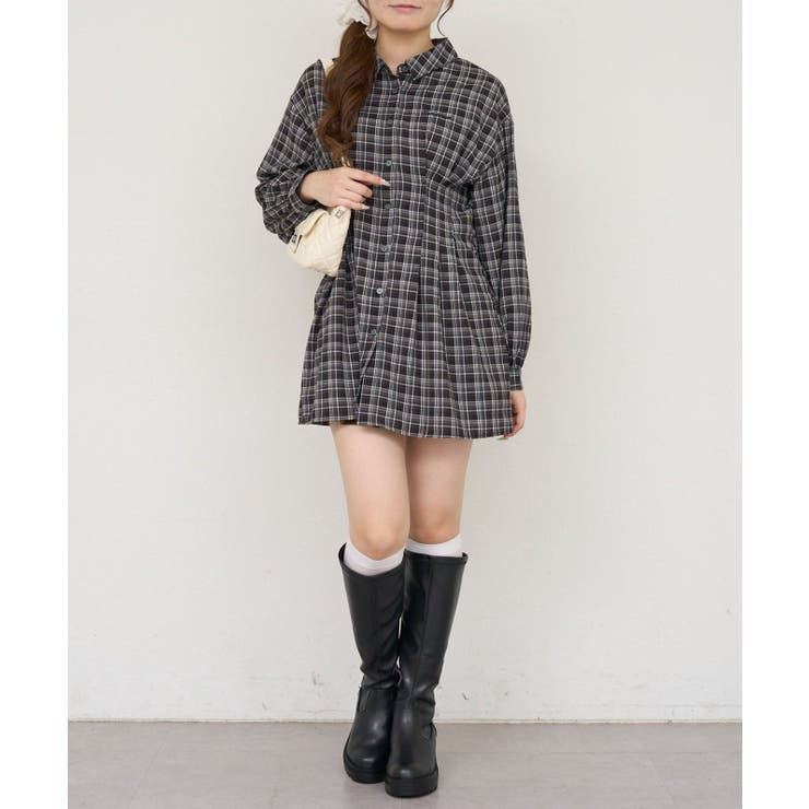 後ろレースアップシャツワンピース | RMAF　NICE CLAUP / OLIVE des OLIVE | 詳細画像26 