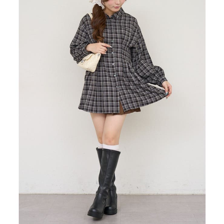 後ろレースアップシャツワンピース | RMAF　NICE CLAUP / OLIVE des OLIVE | 詳細画像27 