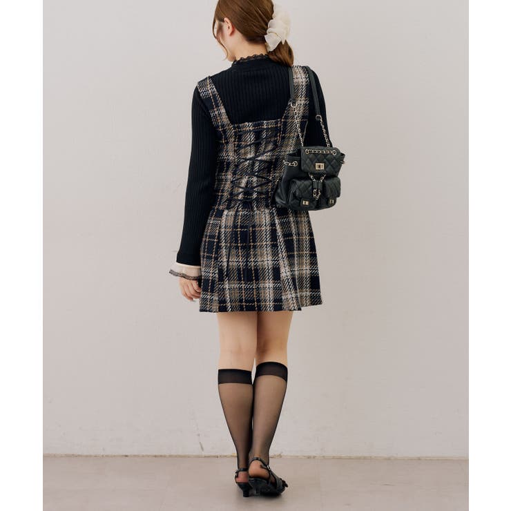 【ツイードコレクション】バックレースアップミニスカート | RMAF　NICE CLAUP / OLIVE des OLIVE | 詳細画像8 