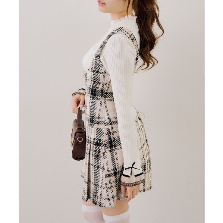 【ツイードコレクション】バックレースアップミニスカート | RMAF　NICE CLAUP / OLIVE des OLIVE | 詳細画像11 