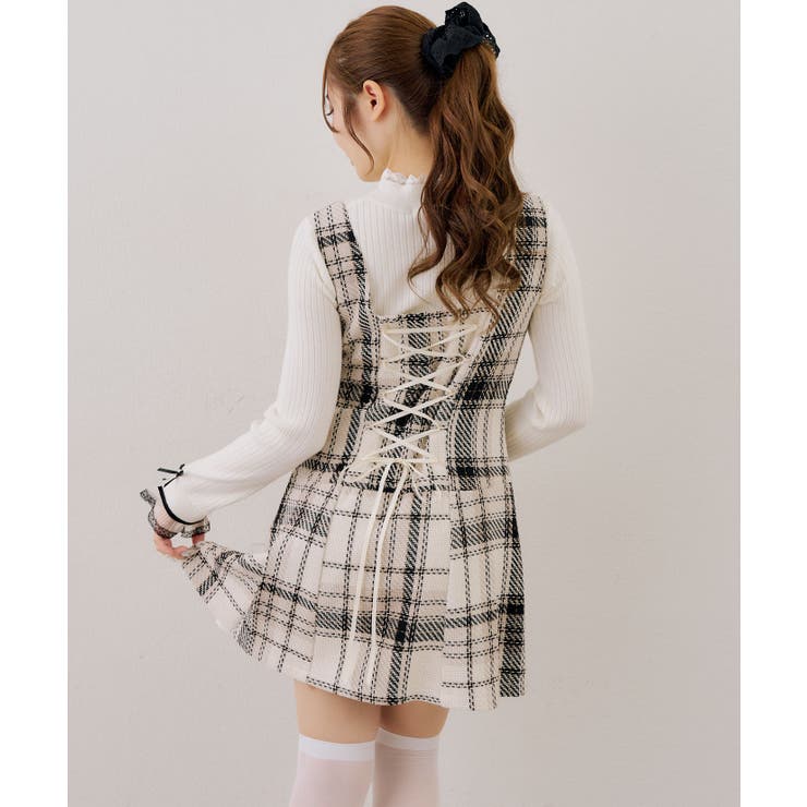 【ツイードコレクション】バックレースアップミニスカート | RMAF　NICE CLAUP / OLIVE des OLIVE | 詳細画像12 