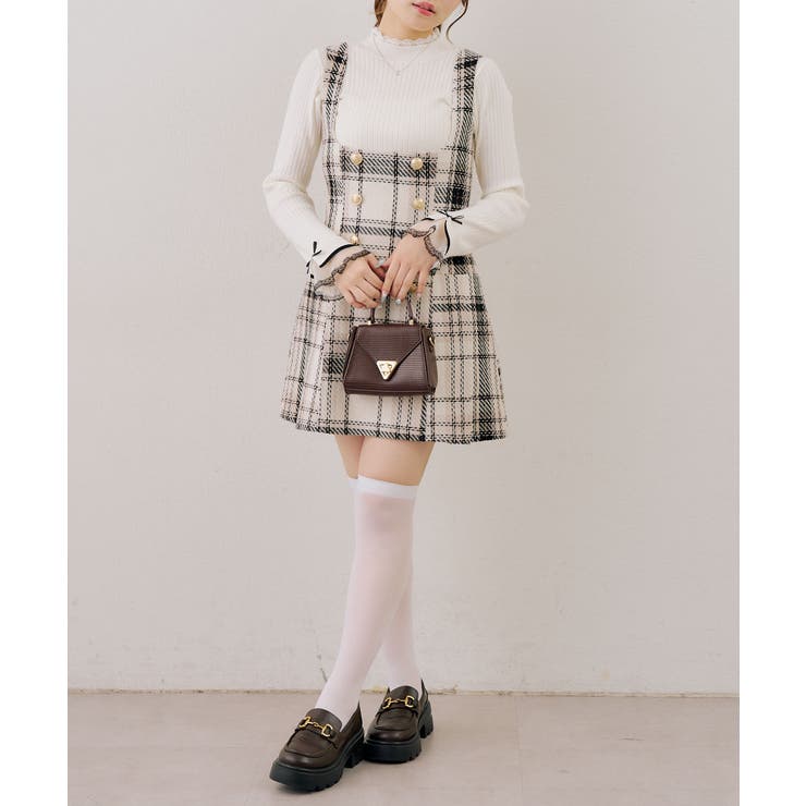 【ツイードコレクション】バックレースアップミニスカート | RMAF　NICE CLAUP / OLIVE des OLIVE | 詳細画像13 