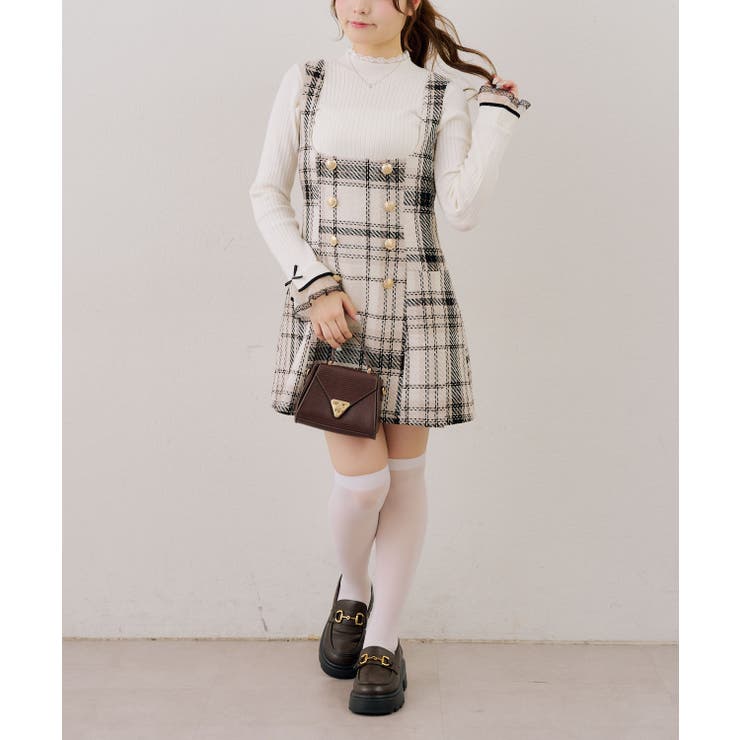 【ツイードコレクション】バックレースアップミニスカート | RMAF　NICE CLAUP / OLIVE des OLIVE | 詳細画像14 