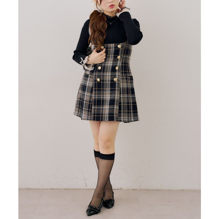 【ツイードコレクション】バックレースアップミニスカート | RMAF　NICE CLAUP / OLIVE des OLIVE | 詳細画像5 