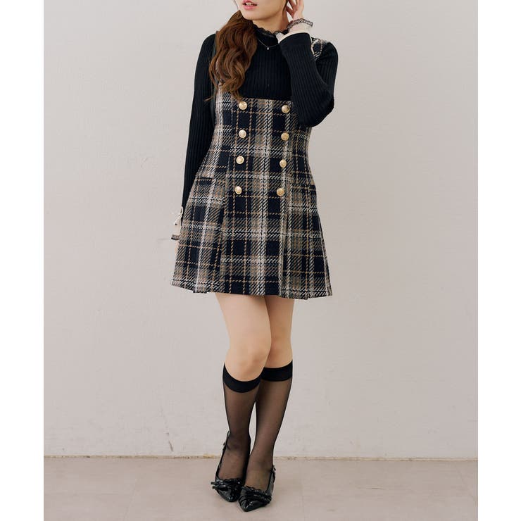【ツイードコレクション】バックレースアップミニスカート | RMAF　NICE CLAUP / OLIVE des OLIVE | 詳細画像6 