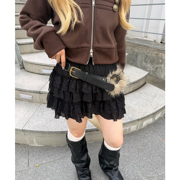 フェイクファーコンビベルト | RMAF　NICE CLAUP / OLIVE des OLIVE | 詳細画像4 