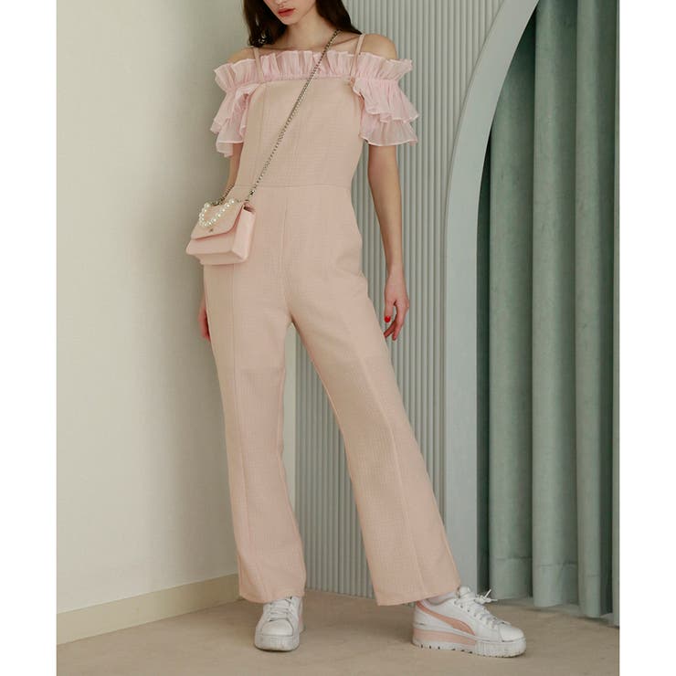 Seemi】バックリボンサロペット[品番：NCLW0010357]｜NICE CLAUP