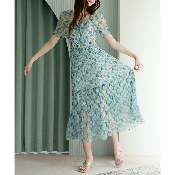 【国内正規総代理店アイテム】 Seemi】オリジナル花柄ワンピース[品番：NCLW0010363]｜NICE トップス