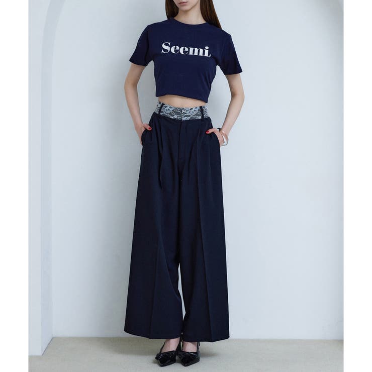 Seemiセットで着られる ワイドパンツ | NICE CLAUP / OLIVE des OLIVE　OUTLET | 詳細画像1 