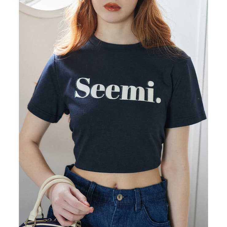 Seemi.by NICE CLAUP】Seemi.ロゴTシャツ[品番：NCLW0015833