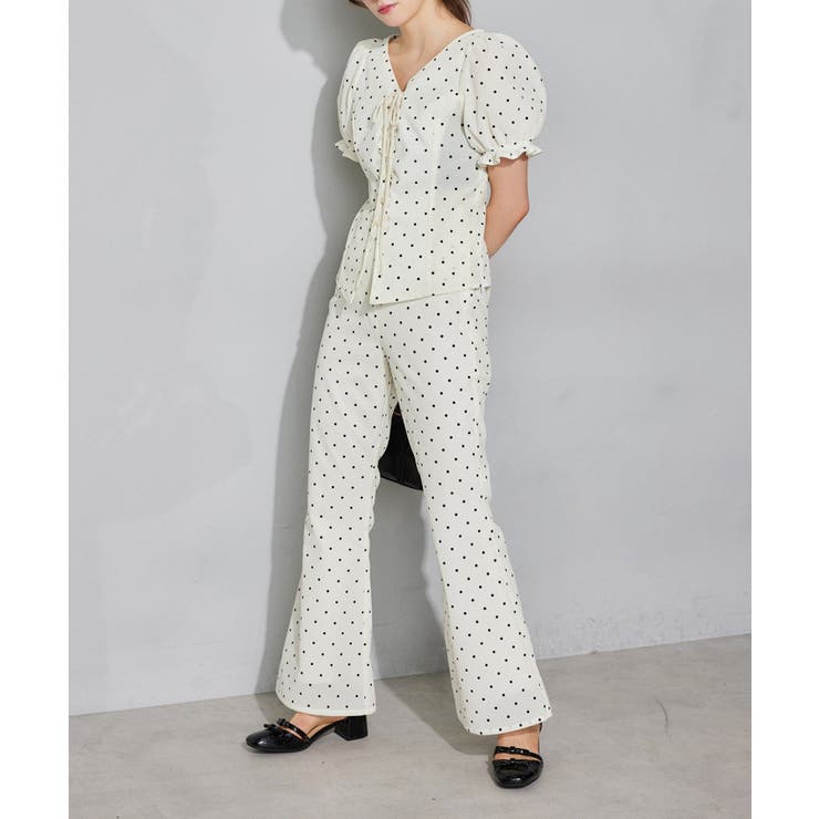 【Seemi.】ベロアドットパンツ | NICE CLAUP / OLIVE des OLIVE　OUTLET | 詳細画像4 
