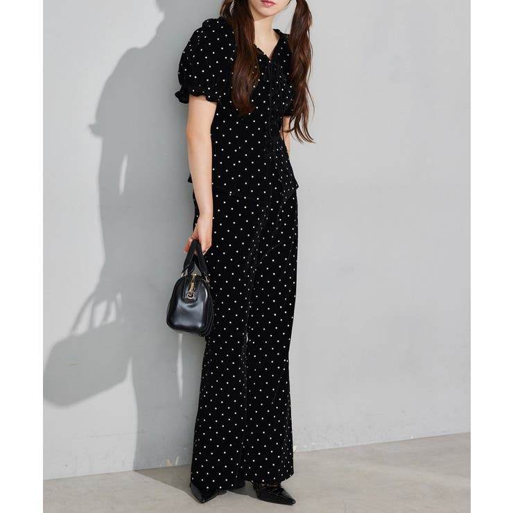 【Seemi.】ベロアドットパンツ | NICE CLAUP / OLIVE des OLIVE　OUTLET | 詳細画像12 