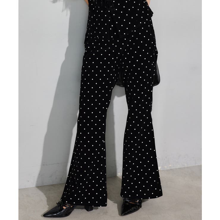 柄2 | 【Seemi.】ベロアドットパンツ | NICE CLAUP / OLIVE des OLIVE　OUTLET