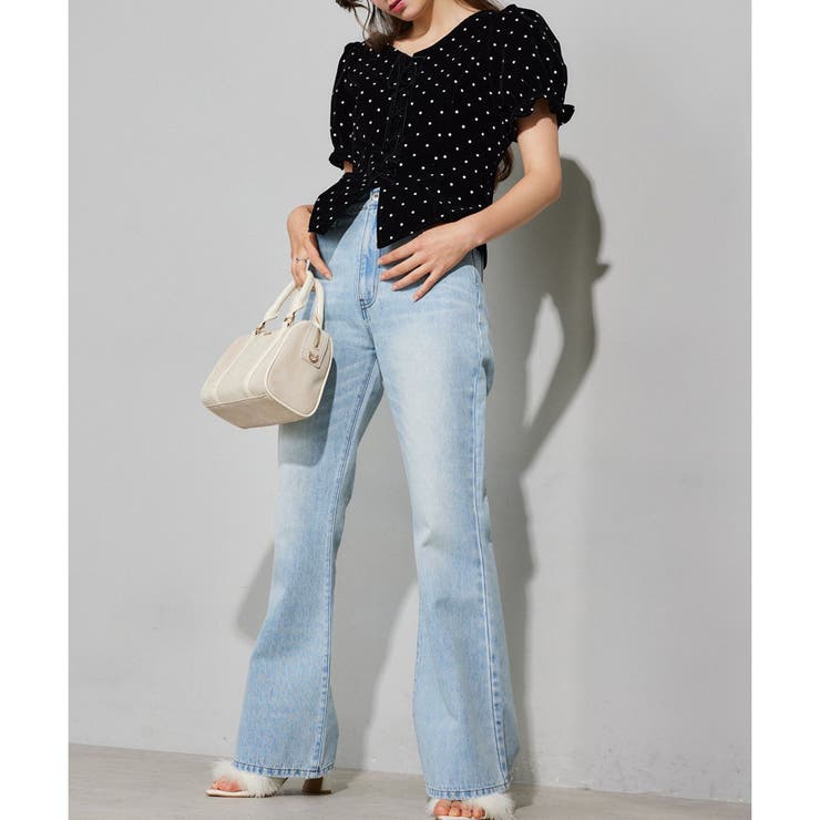 【Seemi.】ベロアドットブラウス | NICE CLAUP / OLIVE des OLIVE　OUTLET | 詳細画像14 