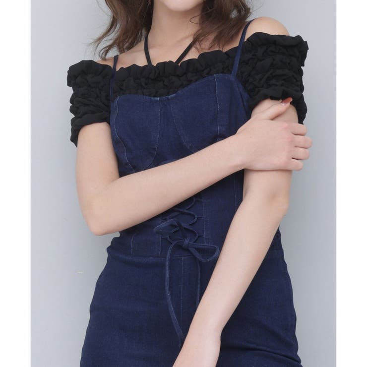 ブラック | 【Seemi.】くしゅくしゅビスチェ | NICE CLAUP / OLIVE des OLIVE OUTLET