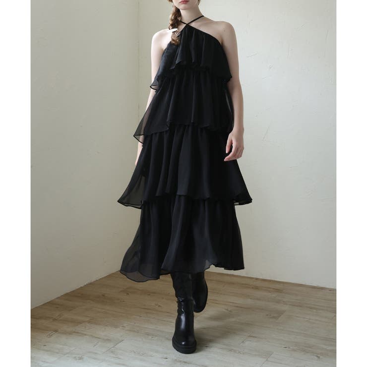 ブラック | 【Seemi.】ティアードワンピ | NICE CLAUP / OLIVE des OLIVE　OUTLET