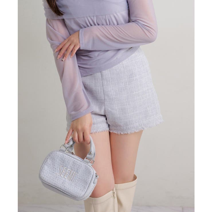 ブルー | 【Seemi】ツイードショートパンツ | NICE CLAUP / OLIVE des OLIVE　OUTLET