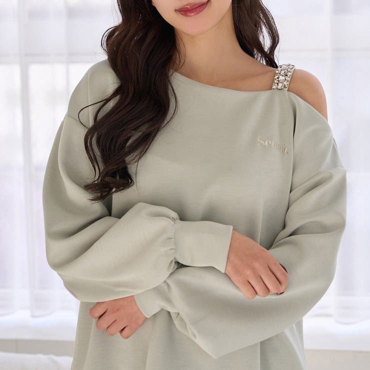 【Seemi】肩ビジューワンショルトップス | NICE CLAUP / OLIVE des OLIVE　OUTLET | 詳細画像11 