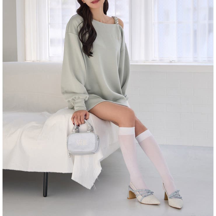 【Seemi】肩ビジューワンショルトップス | NICE CLAUP / OLIVE des OLIVE　OUTLET | 詳細画像14 