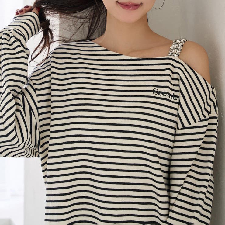 【Seemi】肩ビジューワンショルトップス | NICE CLAUP / OLIVE des OLIVE　OUTLET | 詳細画像19 