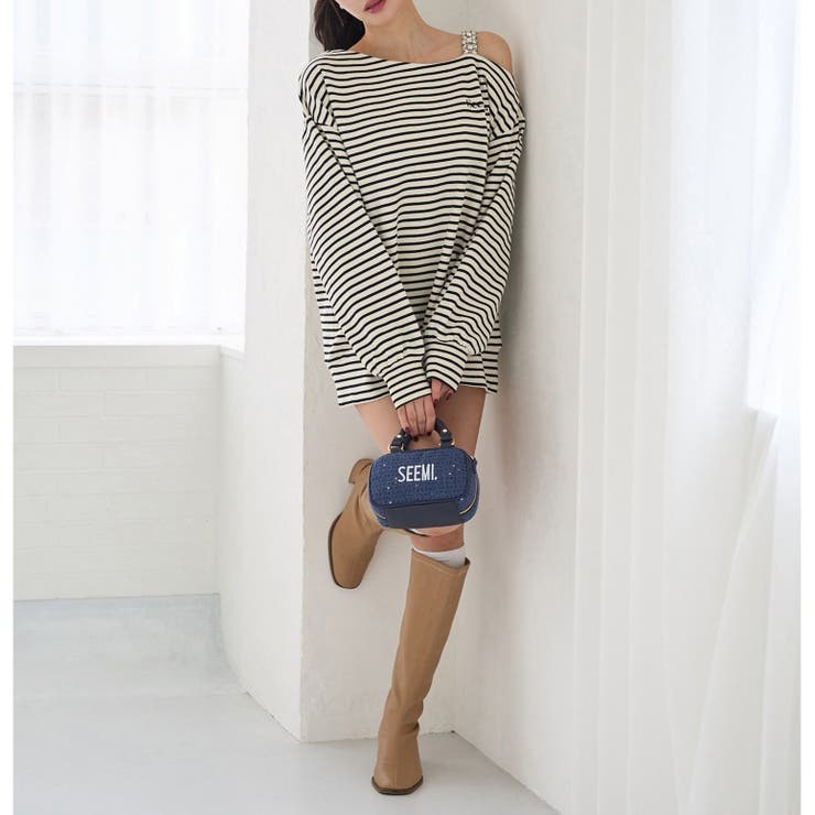 【Seemi】肩ビジューワンショルトップス | NICE CLAUP / OLIVE des OLIVE　OUTLET | 詳細画像21 