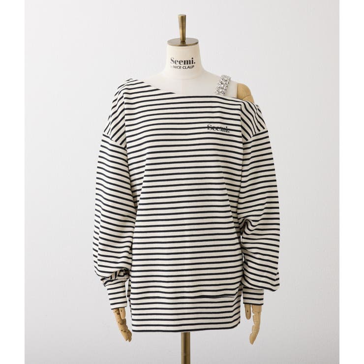 【Seemi】肩ビジューワンショルトップス | NICE CLAUP / OLIVE des OLIVE　OUTLET | 詳細画像16 