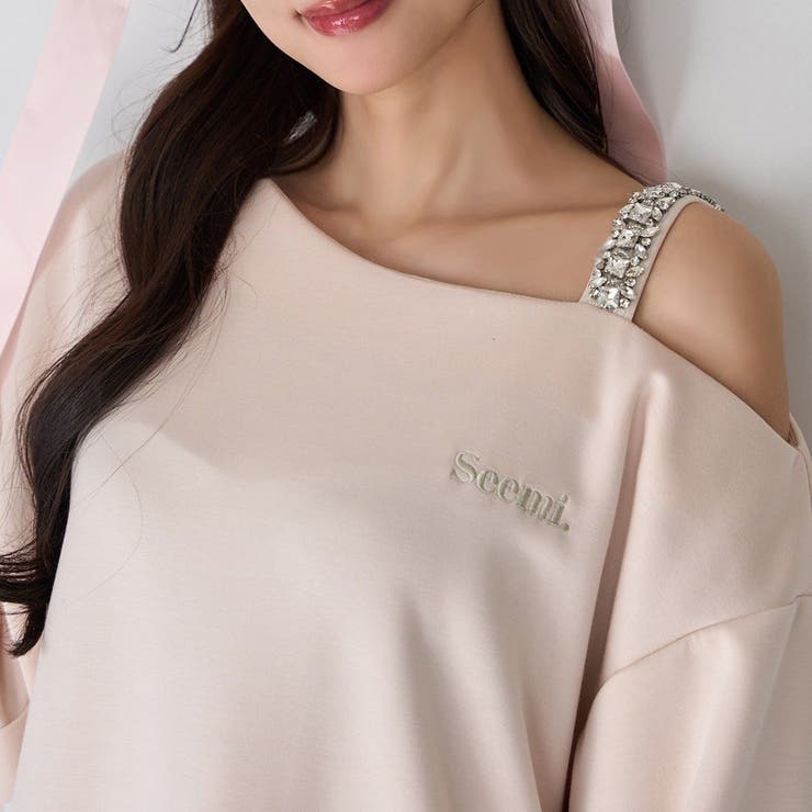 【Seemi】肩ビジューワンショルトップス | NICE CLAUP / OLIVE des OLIVE　OUTLET | 詳細画像5 