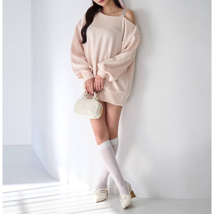 【Seemi】肩ビジューワンショルトップス | NICE CLAUP / OLIVE des OLIVE　OUTLET | 詳細画像7 