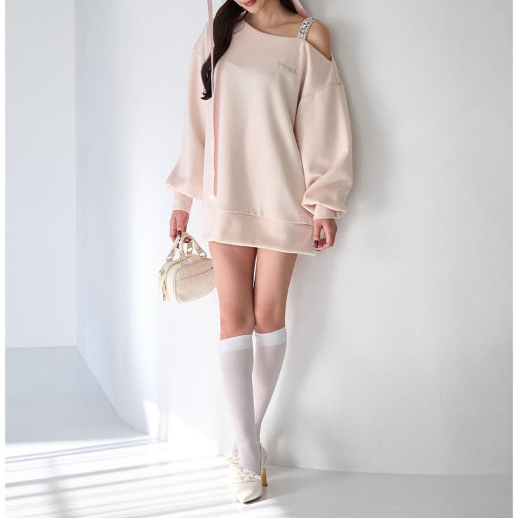 【Seemi】肩ビジューワンショルトップス | NICE CLAUP / OLIVE des OLIVE　OUTLET | 詳細画像8 