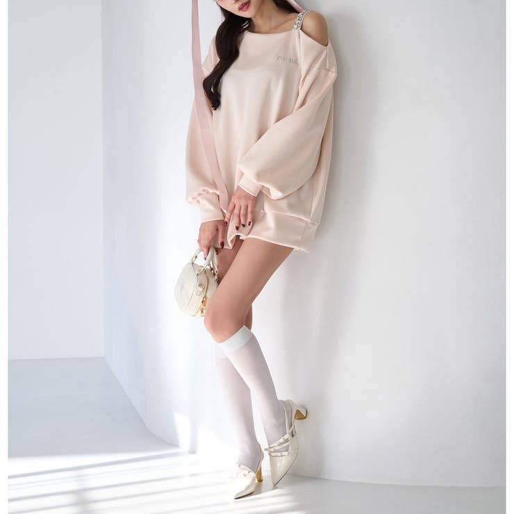 【Seemi】肩ビジューワンショルトップス | NICE CLAUP / OLIVE des OLIVE　OUTLET | 詳細画像9 