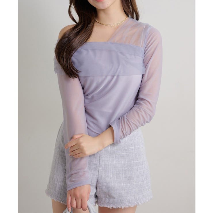 【Seemi】チュールオフショルトップス | NICE CLAUP / OLIVE des OLIVE　OUTLET | 詳細画像9 