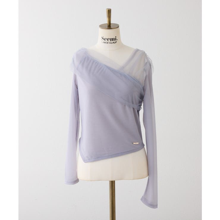 【Seemi】チュールオフショルトップス | NICE CLAUP / OLIVE des OLIVE　OUTLET | 詳細画像14 