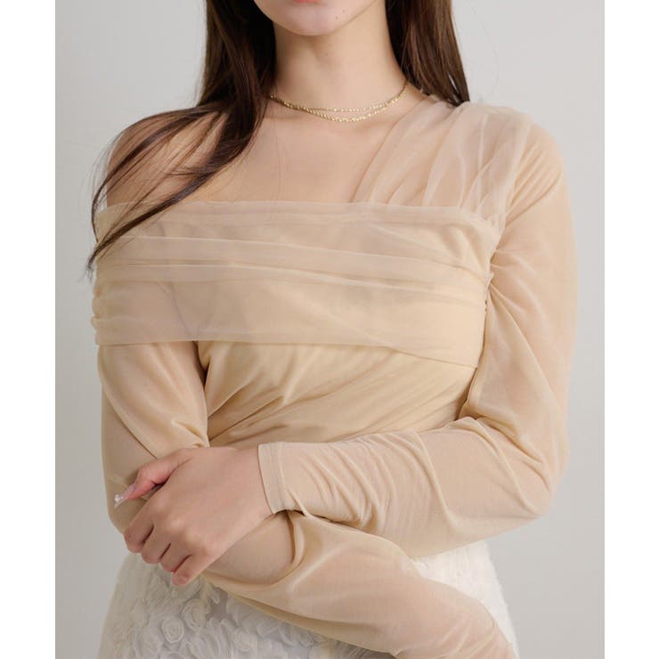 【Seemi】チュールオフショルトップス | NICE CLAUP / OLIVE des OLIVE　OUTLET | 詳細画像15 