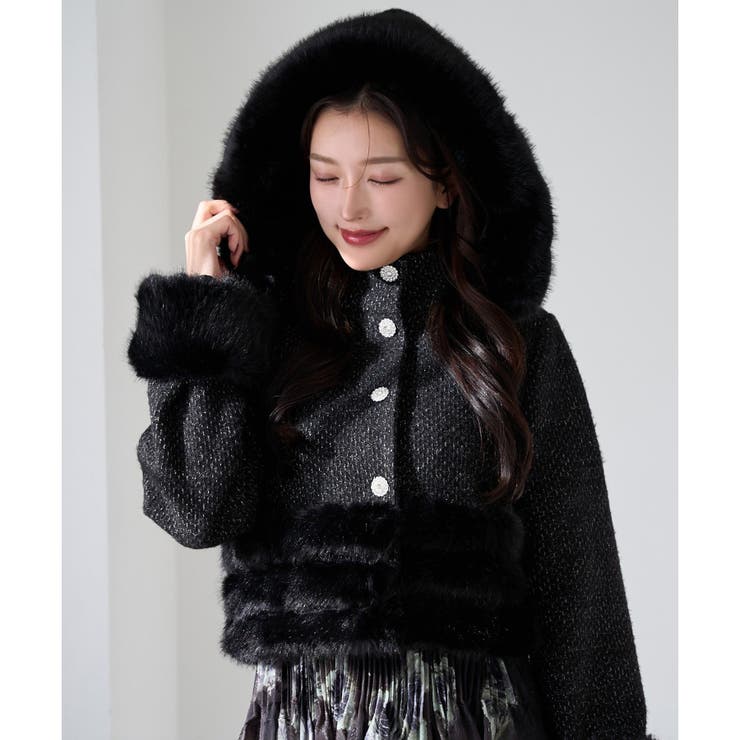 ブラック | 【Seemi】ジャケット | NICE CLAUP / OLIVE des OLIVE　OUTLET