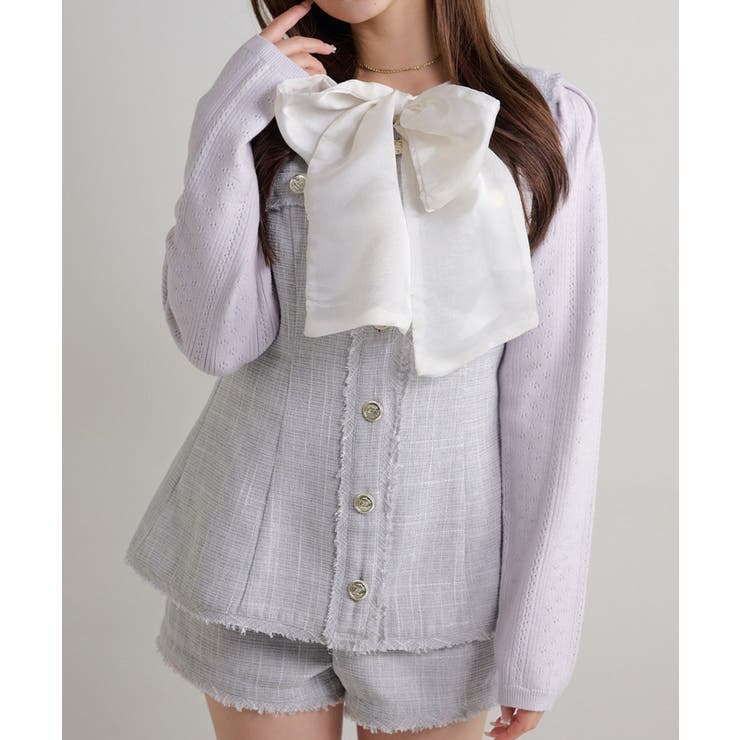 【Seemi】ツイードミニワンピ | NICE CLAUP / OLIVE des OLIVE　OUTLET | 詳細画像1 