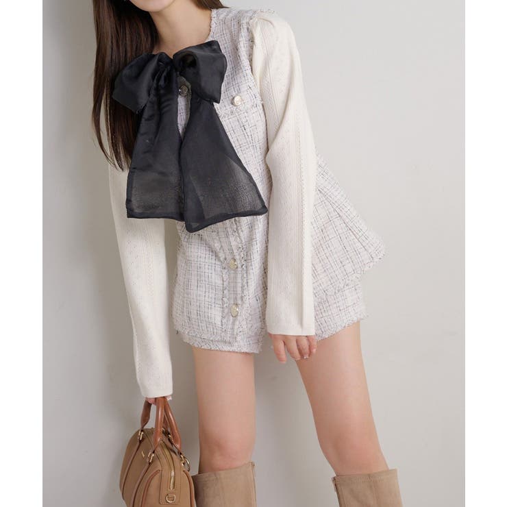 【Seemi】ツイードミニワンピ | NICE CLAUP / OLIVE des OLIVE　OUTLET | 詳細画像11 