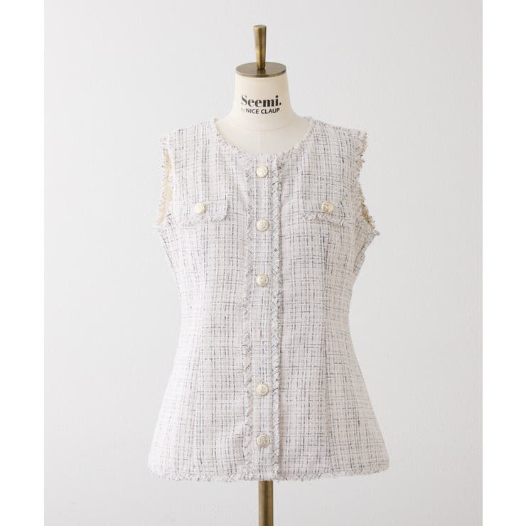 【Seemi】ツイードミニワンピ | NICE CLAUP / OLIVE des OLIVE　OUTLET | 詳細画像13 