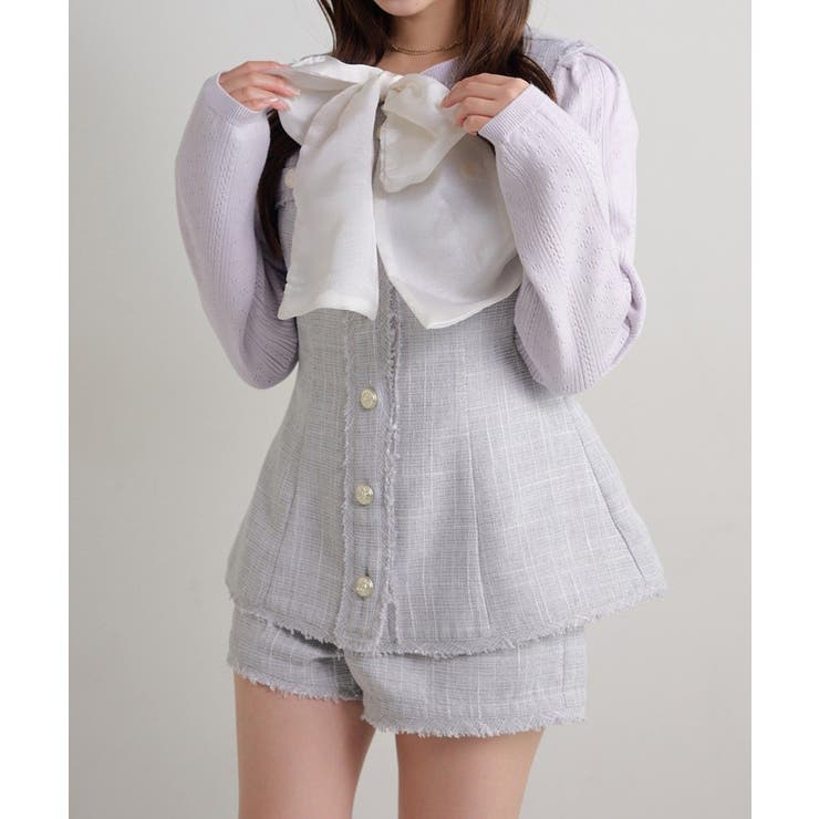 【Seemi】ツイードミニワンピ | NICE CLAUP / OLIVE des OLIVE　OUTLET | 詳細画像3 