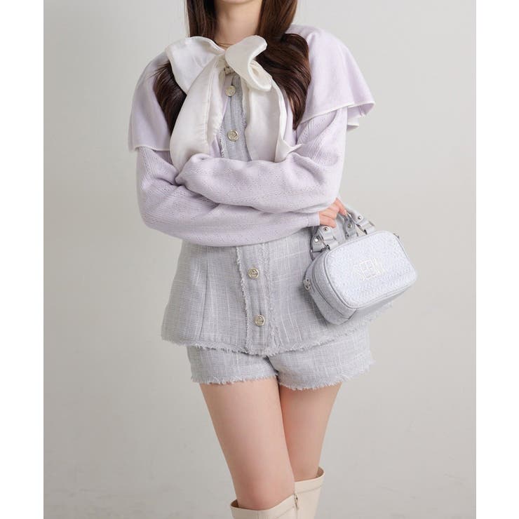 【Seemi】ツイードミニワンピ | NICE CLAUP / OLIVE des OLIVE　OUTLET | 詳細画像4 