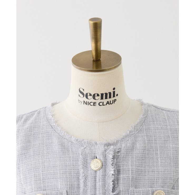 【Seemi】ツイードミニワンピ | NICE CLAUP / OLIVE des OLIVE　OUTLET | 詳細画像23 