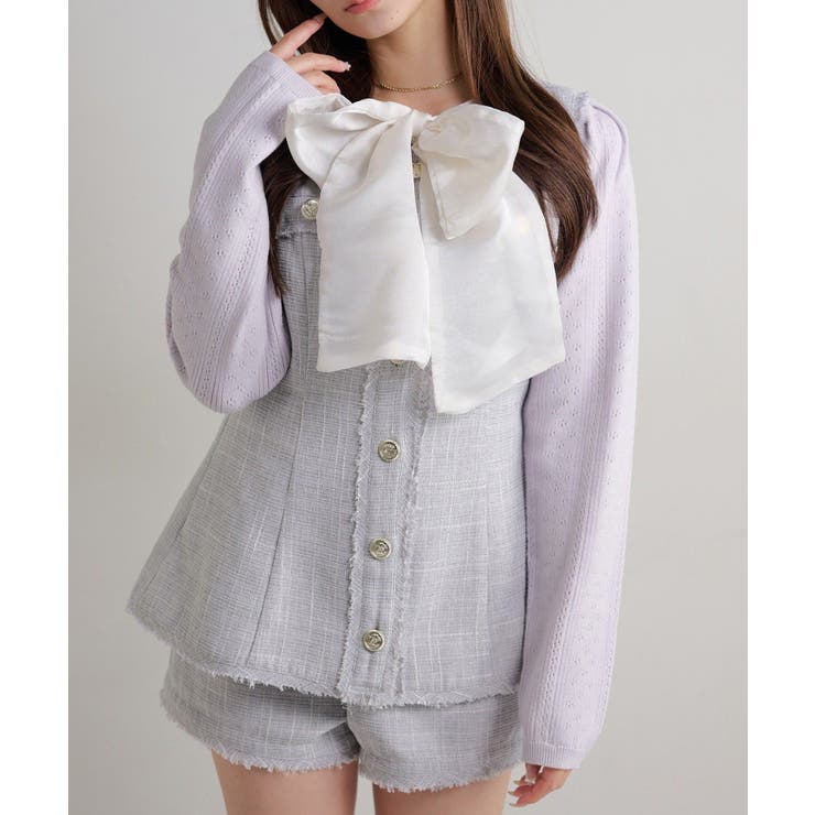 ブルー | 【Seemi】ツイードミニワンピ | NICE CLAUP / OLIVE des OLIVE　OUTLET