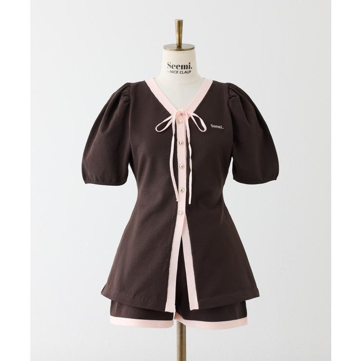 【Seemi】ニット+ショーパンセットアップ | NICE CLAUP / OLIVE des OLIVE　OUTLET | 詳細画像10 