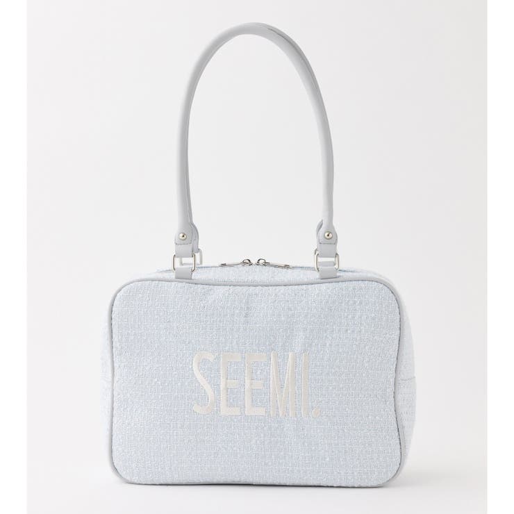 サックス | 【Seemi】ツイードスクエアボストンバック | NICE CLAUP / OLIVE des OLIVE　OUTLET