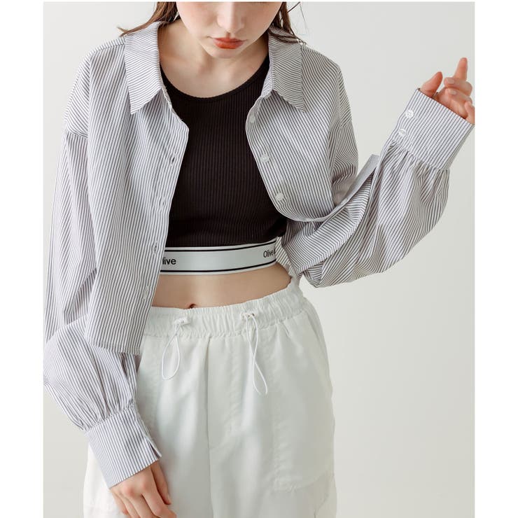 ダブルフロントクロップドシャツ[品番：OLOW0010567]｜RMAF NICE CLAUP