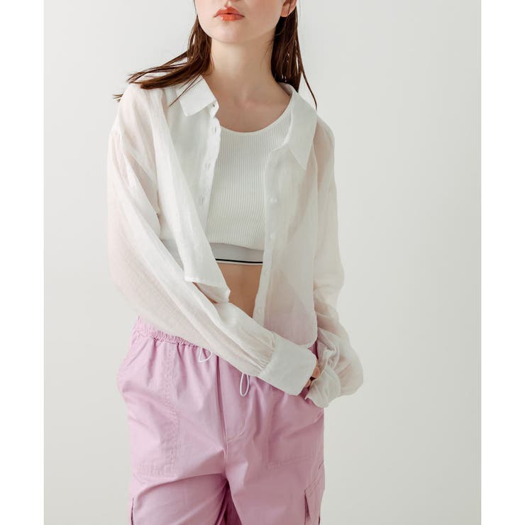 ダブルフロントクロップドシャツ[品番：OLOW0010567]｜RMAF NICE CLAUP